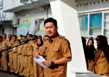 Wakil Wali Kota Rendy V. Mangkat Pimpin Apel Kerja Perdana Pemkot Kotamobagu