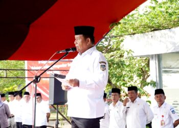Dipimpin Wakil Bupati Deddy Abdul Hamid Pemkab Bolsel Gelar Apel Perdana
