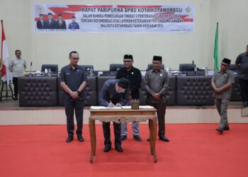 Wakil Wali Kota Kotamobagu, Rendy Virgiawan Mangkat, Hadiri Rapat Paripurna DPRD