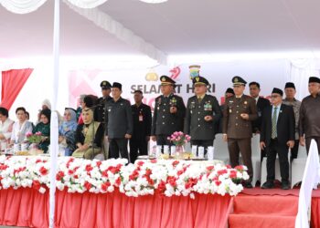 Wali Kota, dr. Weny Gaib Hadiri Upacara Peringatan Hari Bhayangkara Ke -79
