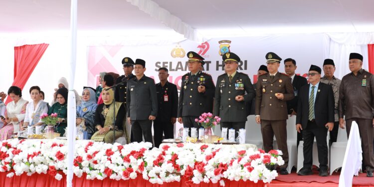 Wali Kota, dr. Weny Gaib Hadiri Upacara Peringatan Hari Bhayangkara Ke -79