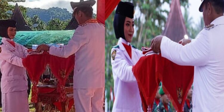 Terus Kompak, Bupati Pimpin Upacara Kenaikan Bendera, Wabup Irup Penurunan Bendera Peringatan HUT Ke-80 Kemerdekaan