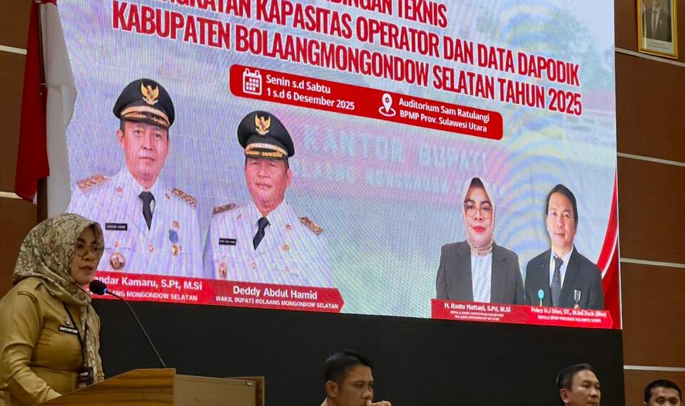 Disdikbud Kab. Bolsel Gelar Bimtek Peningkatan Kapasitas Operator Dapodik