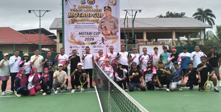 Turnamen Tenis Motabi Cup 2026 Resmi Bergulir, Wali Kota dan Kapolres Kotamobagu Kompak Dukung Pembinaan Atlet