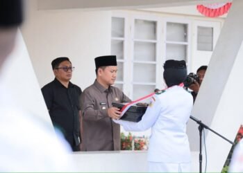 Jelang HUT ke-81 RI, Pemkot Kotamobagu Gelar Prosesi Pemindahan dan Persemayaman Sang Merah Putih